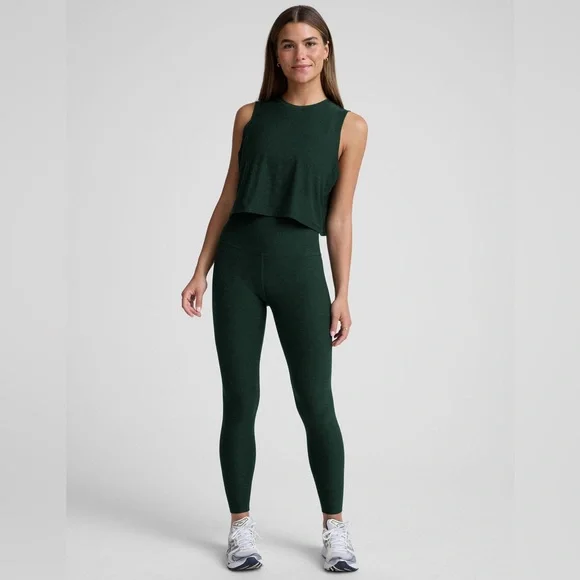 Beyond Yoga Spacedye Caught In The Midi High Waisted Legging Medium Green - Picture 1 of 8